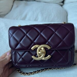 CHANEL burgundy cross body